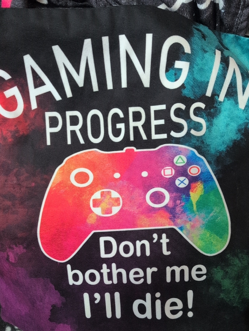 Gaming In Progress Rainbow Controller Square Pillow Sleeve